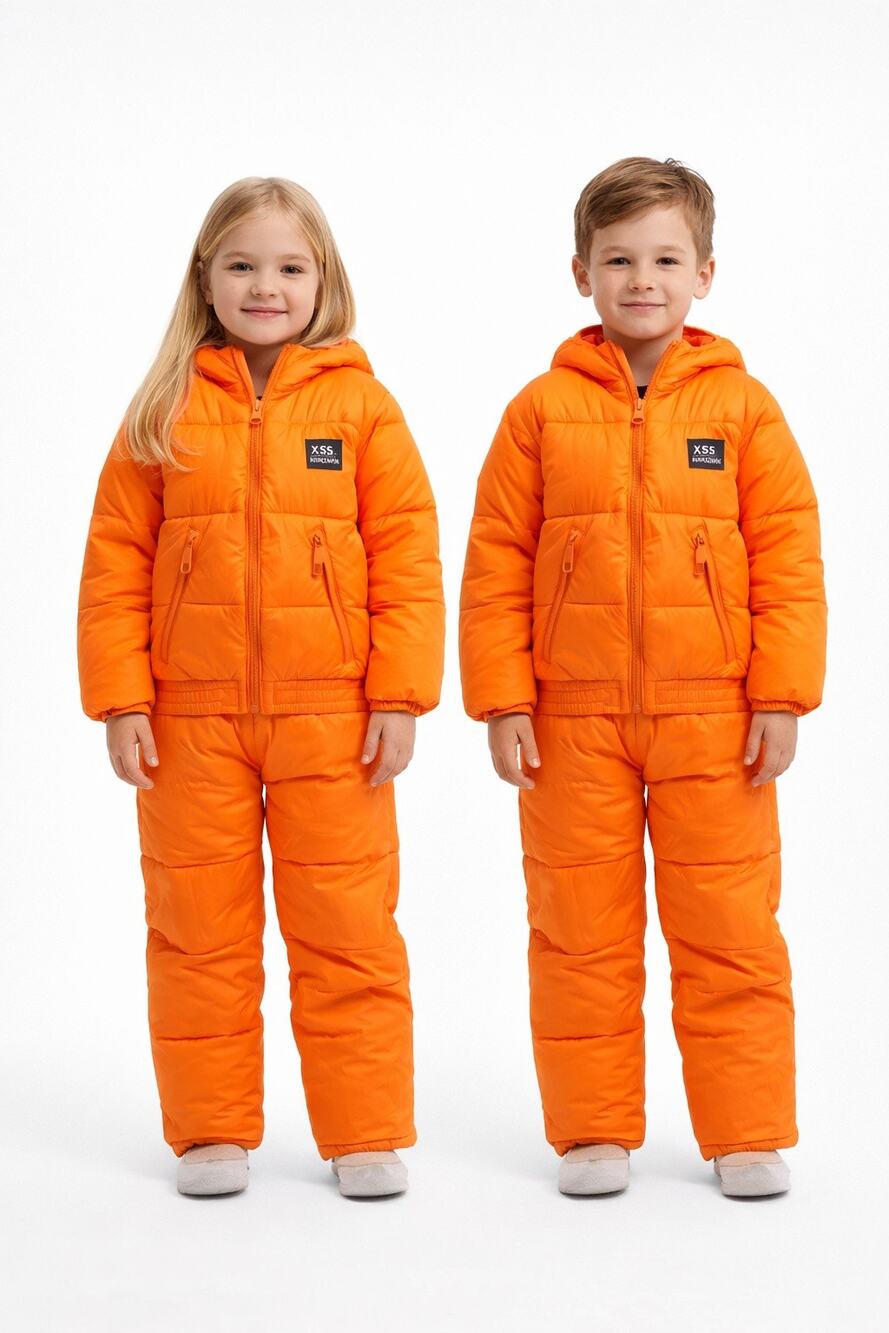 Zara Kids Lilmckimm MMXXI Neon Orange Unisex Snowsuit Set 5-6 years 2021